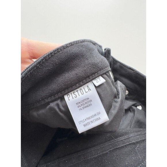 PISTOLA Teaghan Black Stretch High Rise Vented Cigarette Jeans, Size 27 - Picture 14 of 15